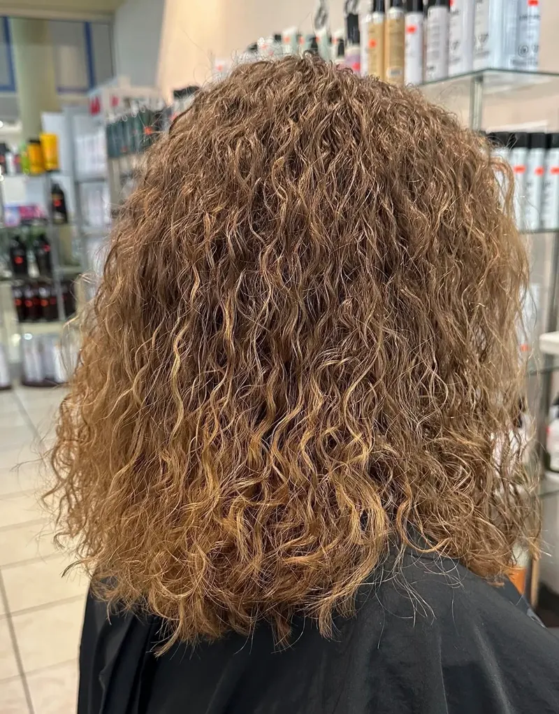 Voluminous perm hairstyle in Burnaby